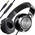 CL750 Wired Headphones with Microphone, On-Ear Head Phones with Mic, Black