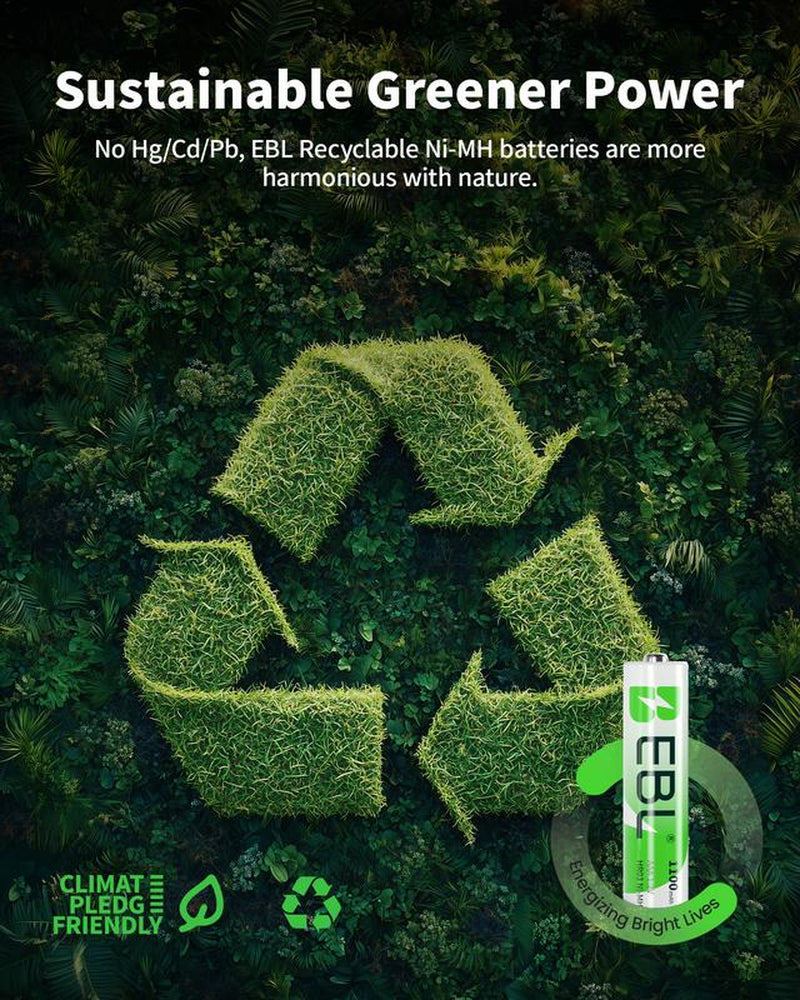 EBL 3 in 1 Multiple Function Battery Smart Charger with AA AAA Rechargeable Batteries Kit