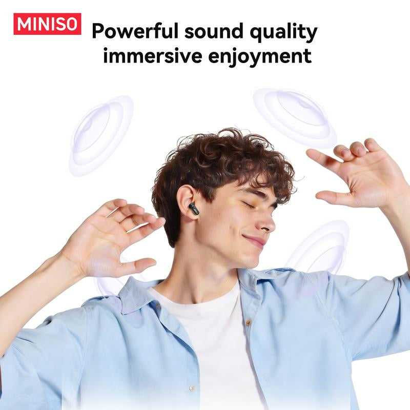 MINISO MS109 Bluetooth 6.0 Earphones High Fidelity, in Ear Earbuds,Waterproof Wireless Earphones | Suitable for Office, Sports, Study and Audio Calls | Built-In Microphone | Gaming Bluetooth Earphones