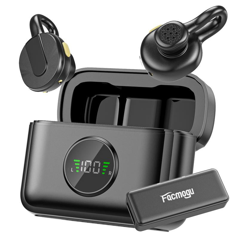 Facmogu Q28 Mini Wireless Lavalier Microphone with USB-C Interface Noise Cancellation for Iphone 15/16/17 & Android Phones Ideal for Youtube Tiktok Podcasts Recording & Video Shooting - Remote