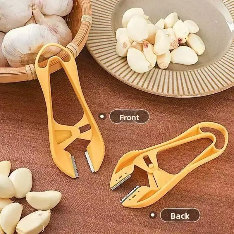 Garlic Peeler Manual Stainless Steel Garlic Skinner with Upgraded Double Blade Head for Quick and Complete Peeling Tool