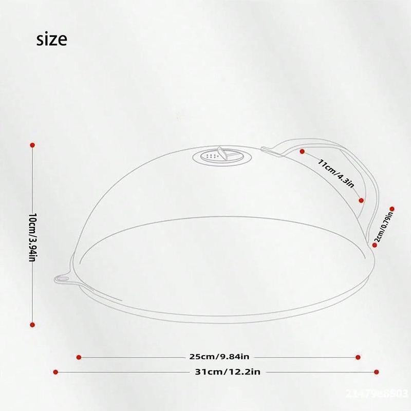 Microwave Splatter Cover with Handle, Reusable Microwave Lid for Food, Modern Kitchen Utensils, Kitchen Gadgets, Kitchen Accessories