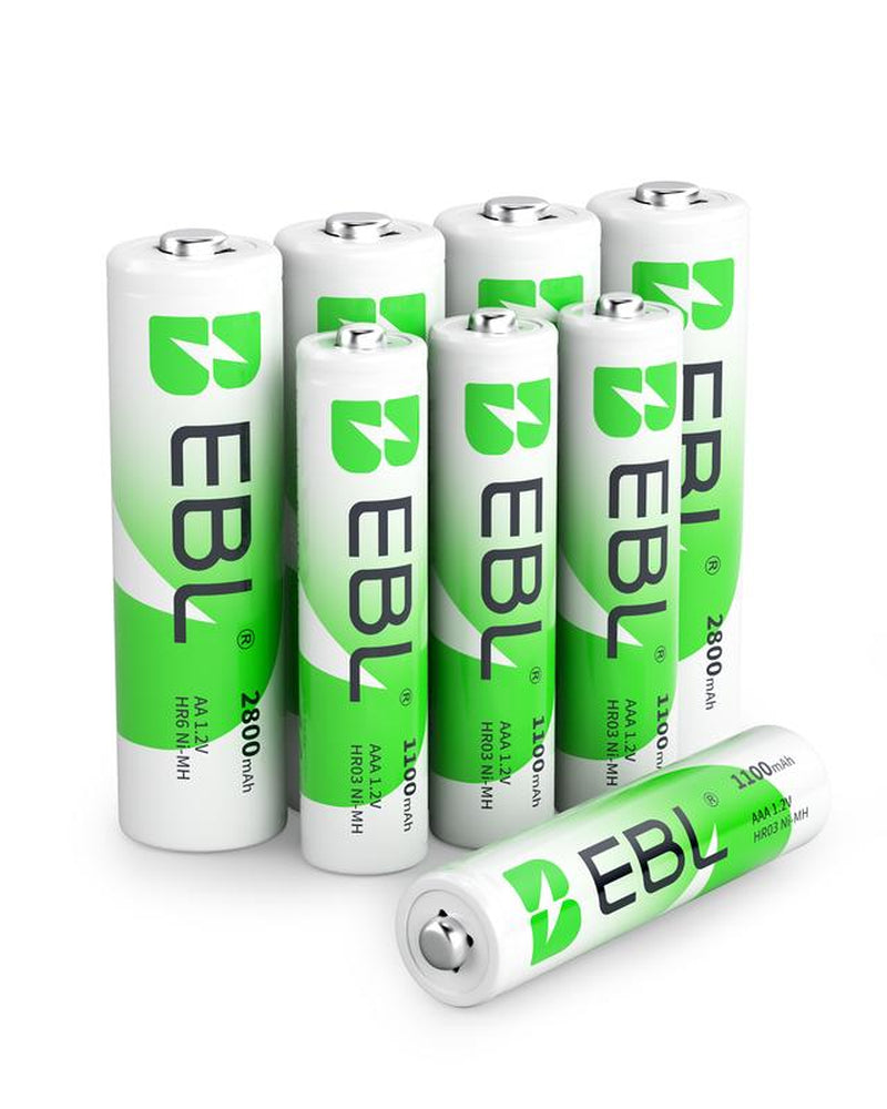 EBL AA AAA Rechargeable Batteries Combo