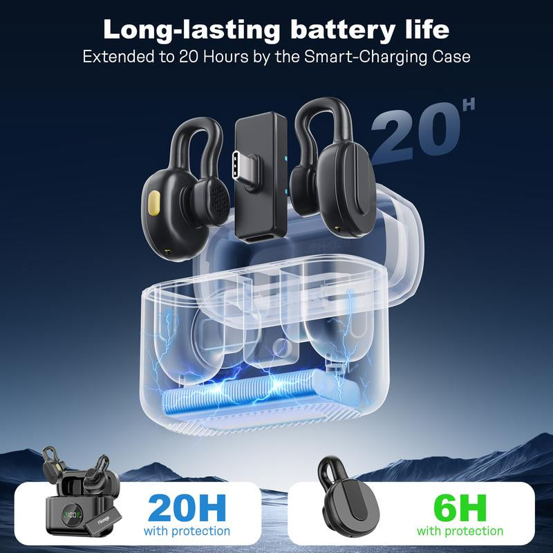 Facmogu Q28 Mini Wireless Lavalier Microphone with USB-C Interface Noise Cancellation for Iphone 15/16/17 & Android Phones Ideal for Youtube Tiktok Podcasts Recording & Video Shooting - Remote