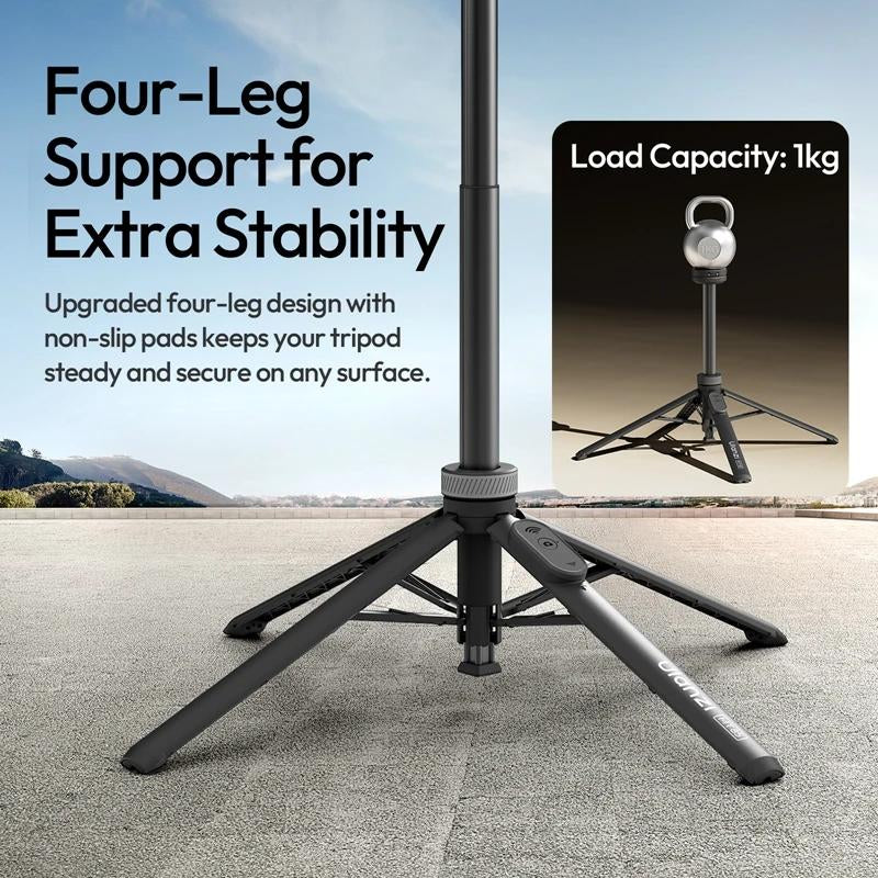 Ulanzi MT85 Smartphone Selfie Stick Phone Automatic Tripod Stand 1.5M with Bluetooth Controller 10M Wireless Magsafe Quadruped