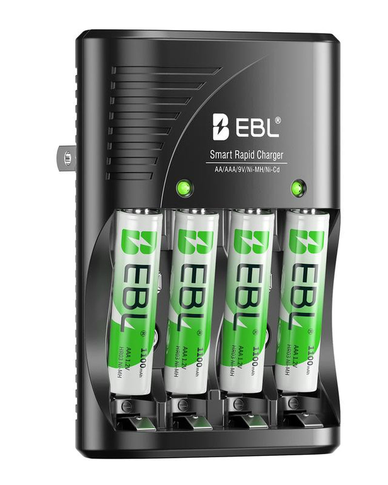 EBL 3 in 1 Multiple Function Battery Smart Charger with AA AAA Rechargeable Batteries Kit