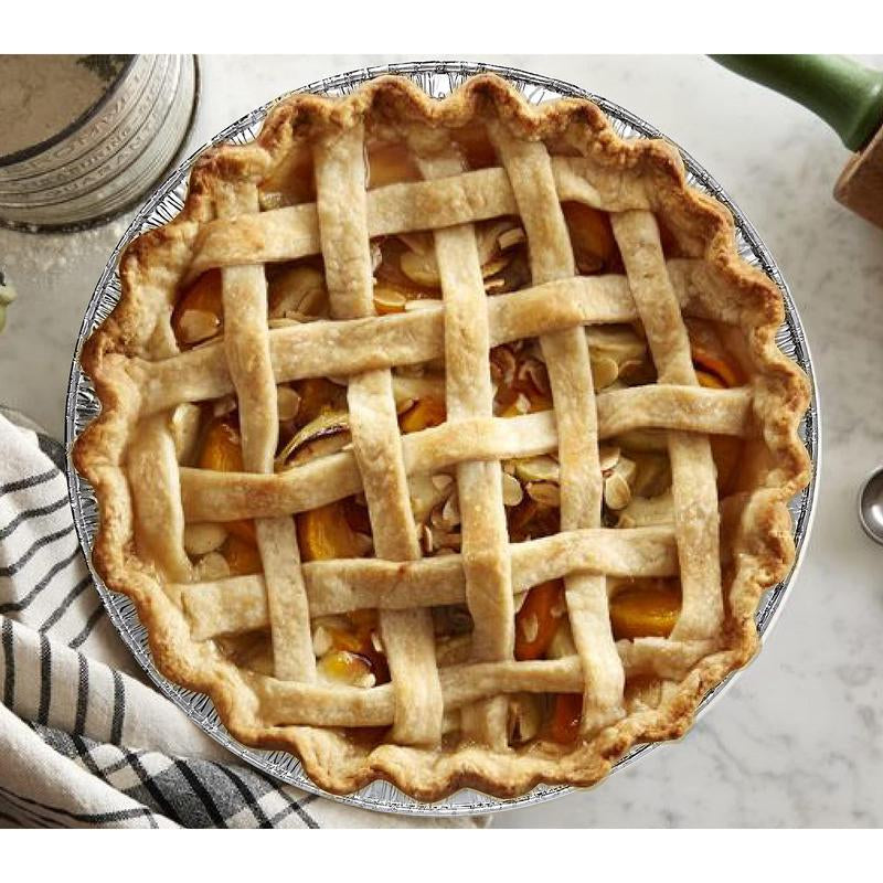 Aluminum Foil Pans [8" Round] X [10 Pack] with Clear Dome Lids Recyclable Disposable Containers Straight Walls for Storing, Baking, Meal Prep & Reheating Freezer Oven Safe (10 Pack, 8 Inch)