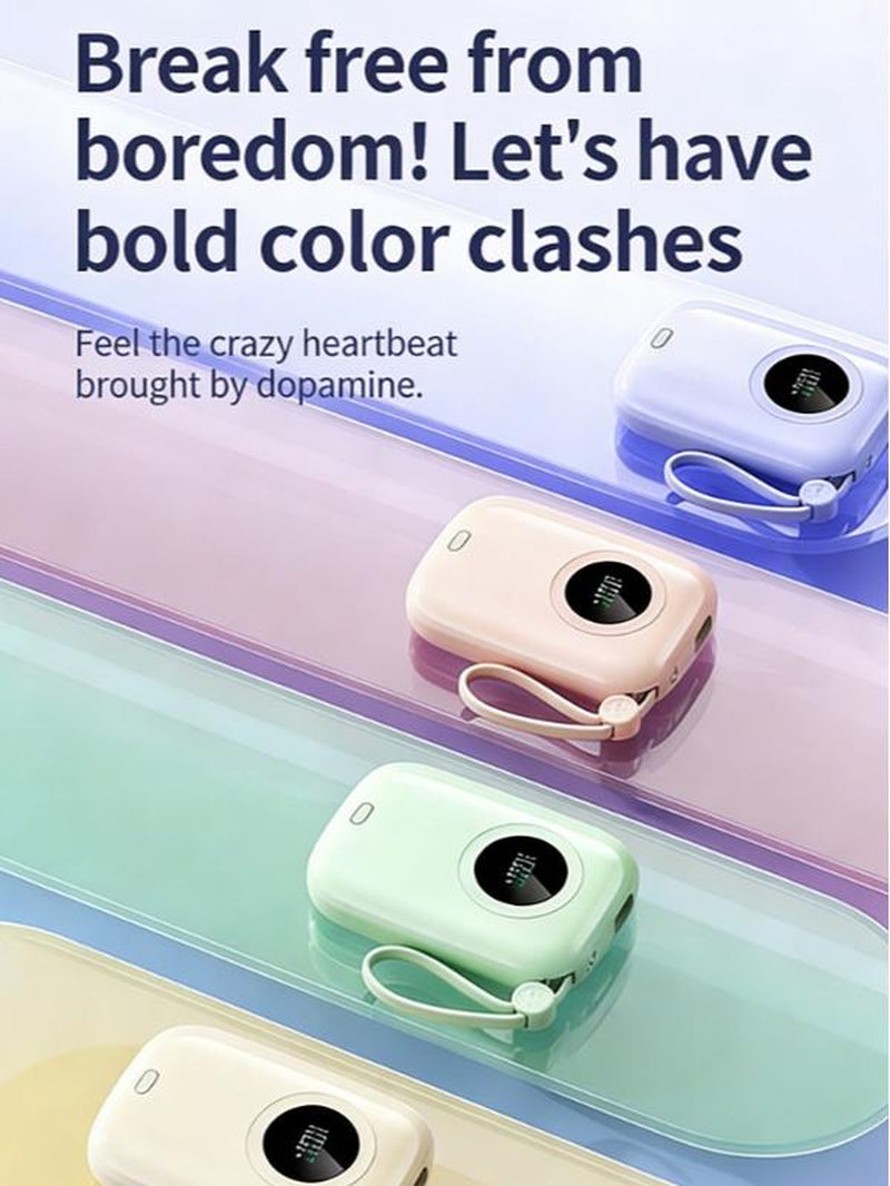 10000Mah Portable Power Bank with Digital Display Charger for Fast Charging of Iphone and Android Phones Durable Lithium Battery Smartphone