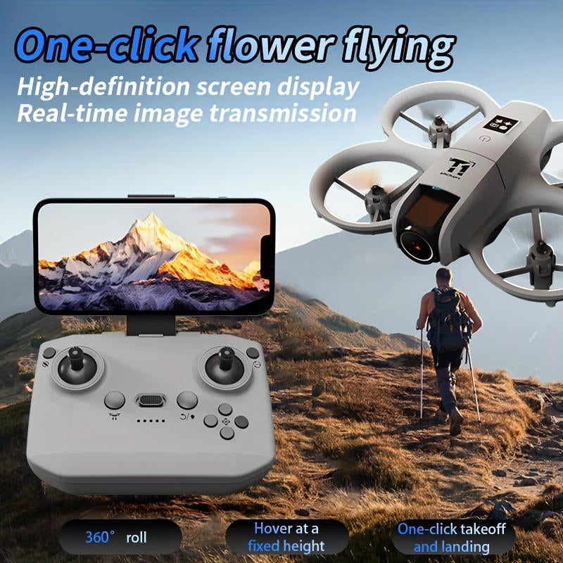 S11 Upgraded Drone with One-Key Rise & Fall, Two 1000Mah Rechargeable Batteries, Wifi Real-Time Image Return, Optical Flow, Gesture Control, LED Lights, Perfect Festival Gift
