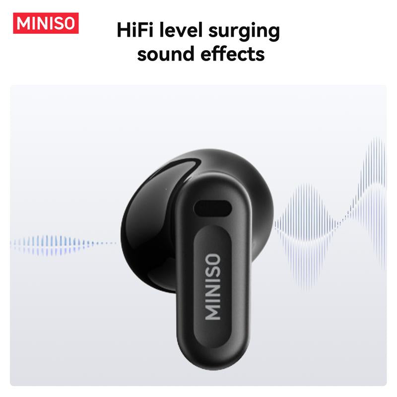 MINISO MS109 Bluetooth 6.0 Earphones High Fidelity, in Ear Earbuds,Waterproof Wireless Earphones | Suitable for Office, Sports, Study and Audio Calls | Built-In Microphone | Gaming Bluetooth Earphones