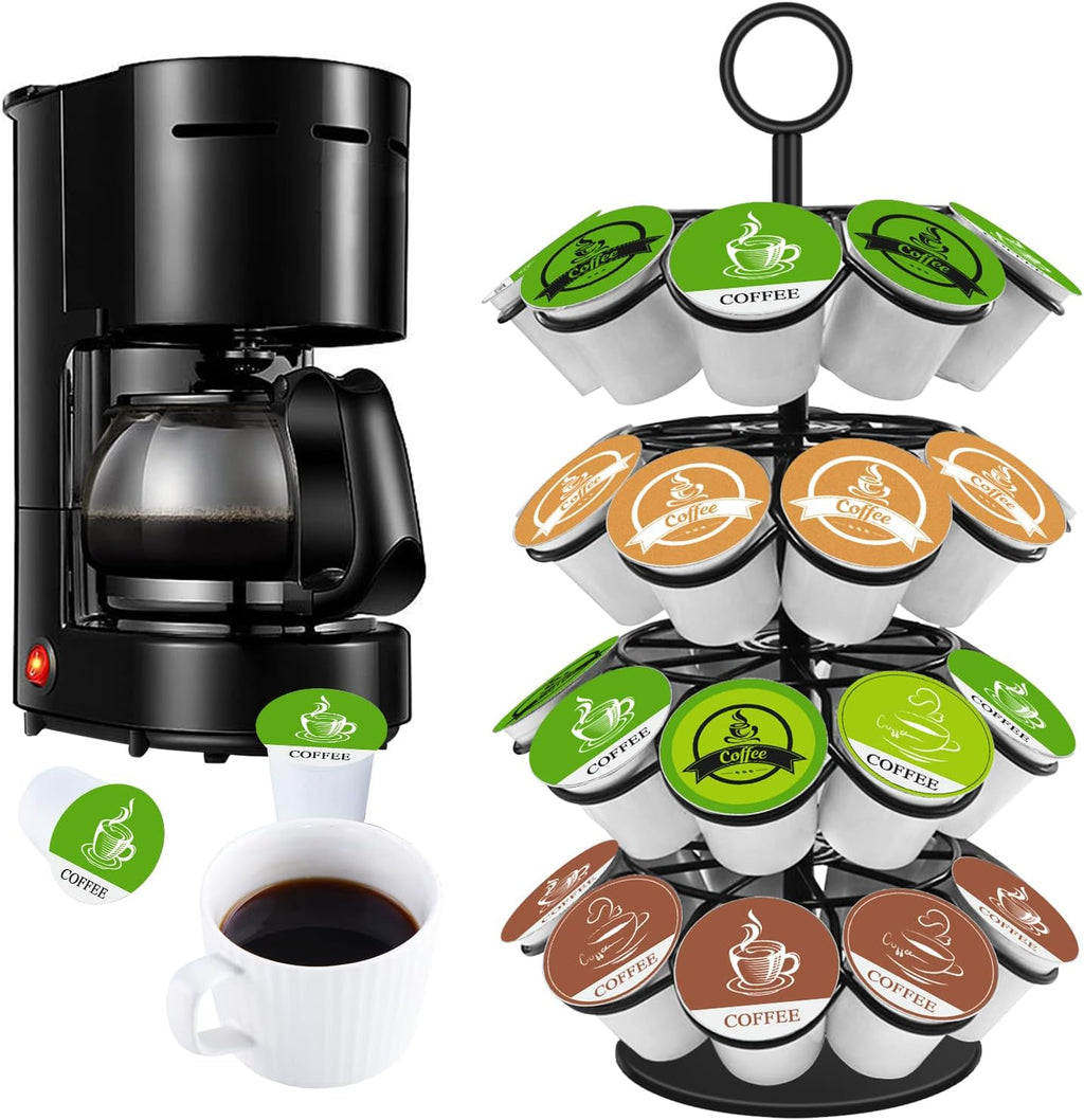 Coffee Pod Holder, K Cup Organizer Compatible with K-Cups(36 Pods), Kitchen Detachable Coffee Pod Organizer for Countertop, Spins 360-Degrees