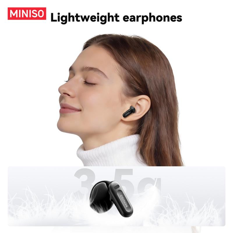 MINISO MS109 Bluetooth 6.0 Earphones High Fidelity, in Ear Earbuds,Waterproof Wireless Earphones | Suitable for Office, Sports, Study and Audio Calls | Built-In Microphone | Gaming Bluetooth Earphones