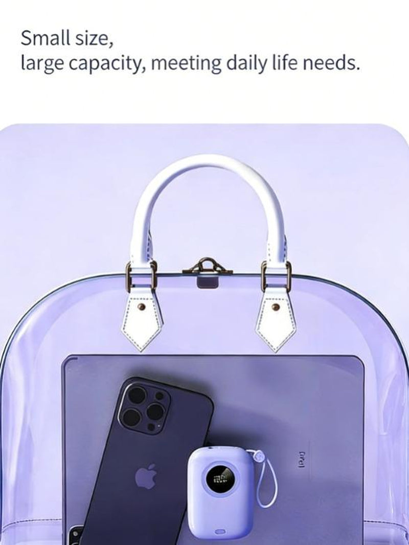 10000Mah Portable Power Bank with Digital Display Charger for Fast Charging of Iphone and Android Phones Durable Lithium Battery Smartphone